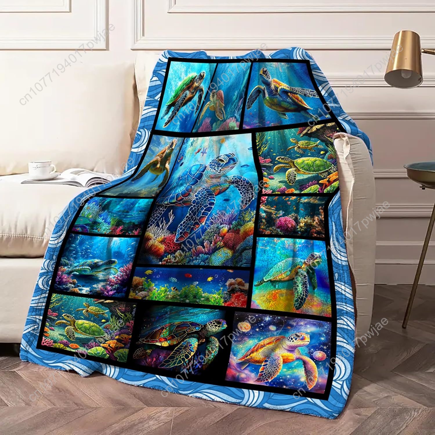 Manta de franela de tortuga ma - Home Textiles And Decor reseña y precio