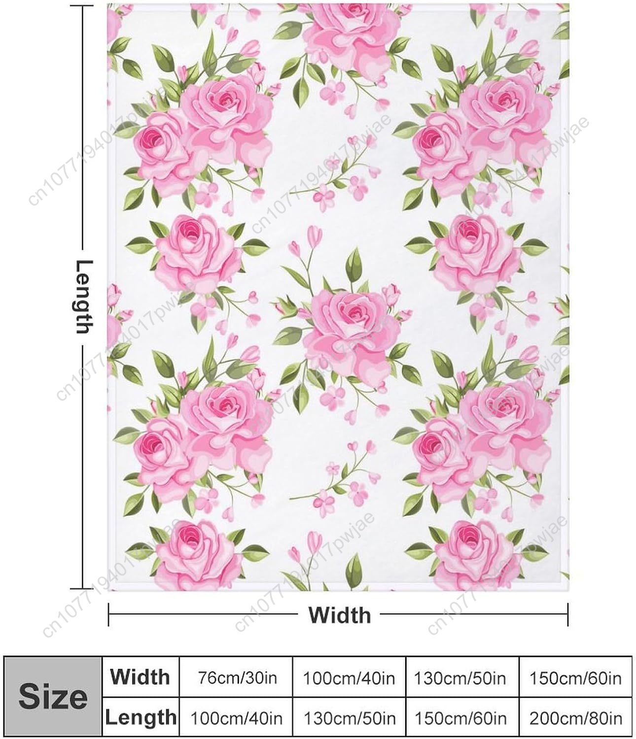 Manta de flores rosas, decorac - Home Textiles And Decor reseña y precio
