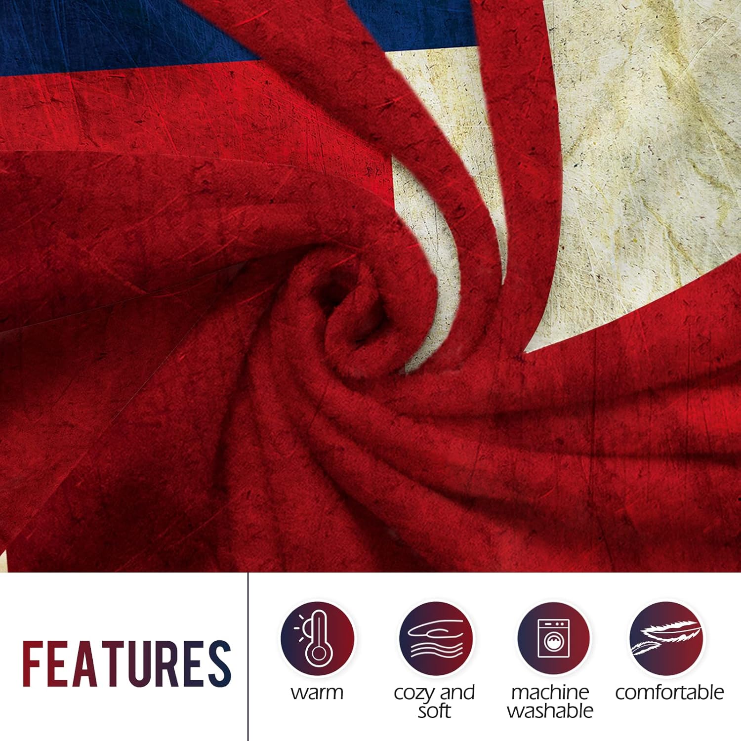 Manta con bandera de Levens Te - Home Textiles And Decor reseña y precio