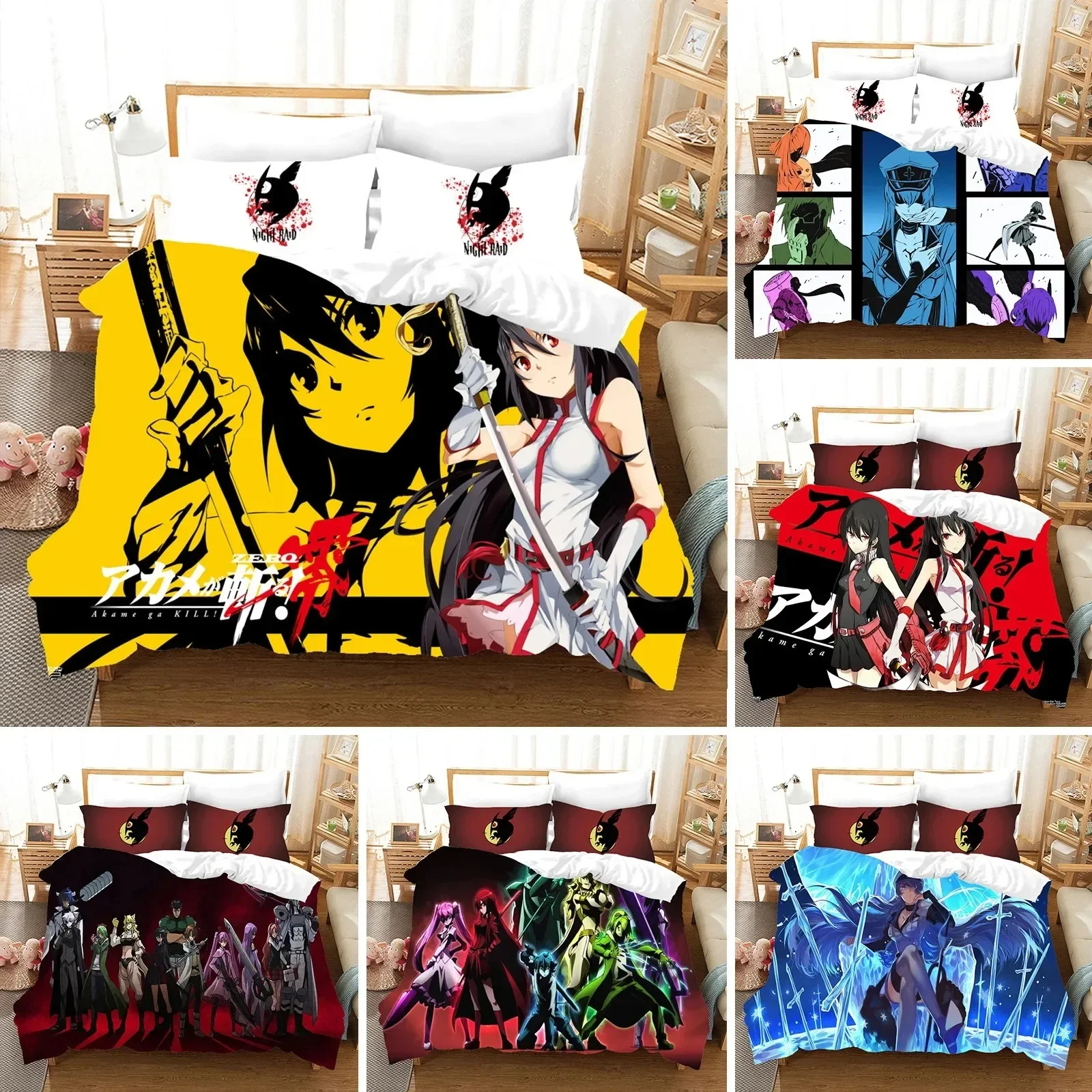 Juego de cama de Anime Akame g - Home Textiles Bedding reseña y precio