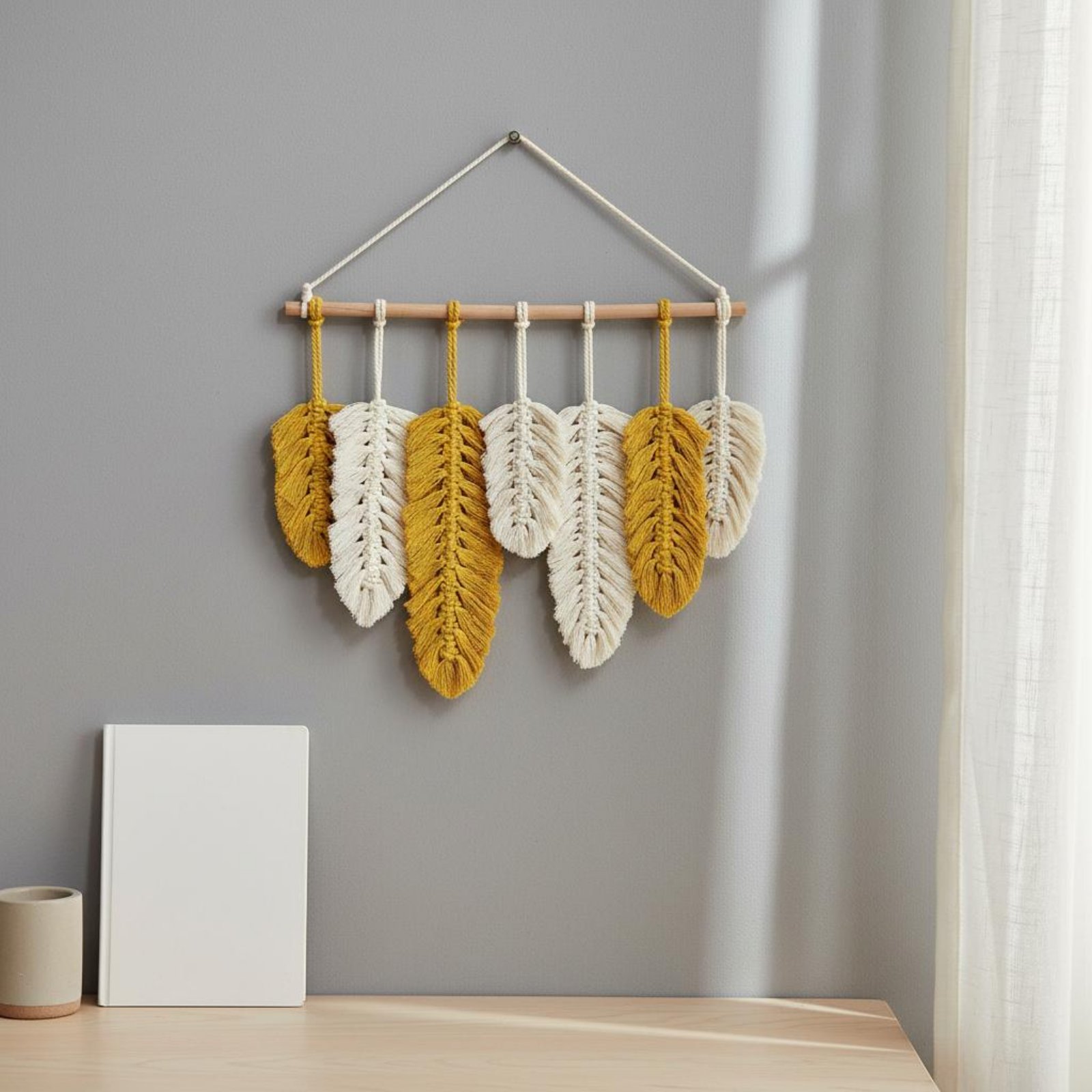Tapiz de Pared de Macramé con  - Home Textiles And Decor reseña y precio